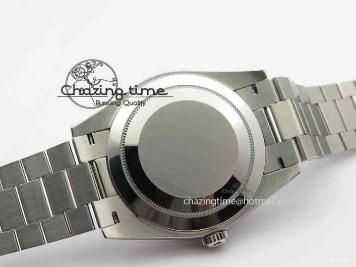 MiroTime 0116 Minimalist Day Date 40mm SS BP Maker Best Edition Diamond Bezel Silver Dial On SS Bracelet A 3697